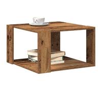vidaXL Table basse carrée bois récupéré 51,5x51,5x30 cm – style campagne finition teintée marron