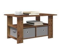 vidaXL Table Basse Bois Ancien 77 x 55 x 42 cm Bois d'ingénierie, Table Basse rectangulaire en Bois Moderne, Chic pour Le Salon, Robuste avec Rangement Pratique pour la Famille