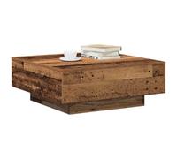 vidaXL Table basse Vieux bois 80 x 80 x 31 cm Bois d'ingénierie Fini minimaliste