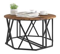 Table Basse - Bois Ancien - 80x80 cm - Finition Huilé - Style Contemporain