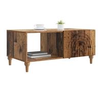 vidaXL Table Basse Bois Ancien 90 x 50 x 40 cm Bois d'ingénierie, Table de Salon, mobilier Polyvalent, Design Vintage rectangulaire, Grand Rangement, pièce maîtresse Moderne pour la déco