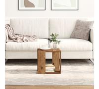 Vidaxl Table Basse Bois Ancien Bois De Récupération Massif 32 X 32 X 30 Cm
