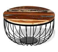 vidaXL Table basse Bois de récupération massif – Table de salon / canapé