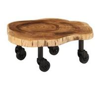 vidaXL Table basse Bois d'acacia massif 60 x 55 x 25 cm Brun G