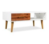 Bois d'Acacia Massif Table Basse Table d'Appoint Meuble de Salon Canapé vidaXL