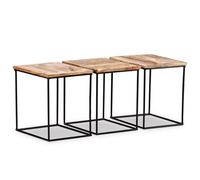 vidaXL Table basse Bois de manguier massif 56x48x40 cm Marron