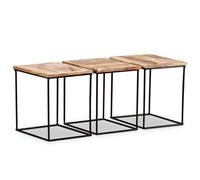 Vidaxl Table Basse Bois De Manguier Massif 56x48x40 Cm Marron