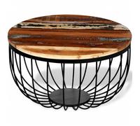 vidaXL Table basse Bois de récupération massif – Table de salon / canapé