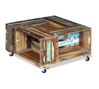 vidaXL Table basse Bois de récupération massif 70 x 70 x 35 cm