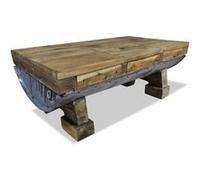 vidaXL Table basse Bois de récupération massif 90 x 50 x 35 cm Brun G