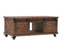 Table basse Bois de sapin massif 91x51x38 cm Marron