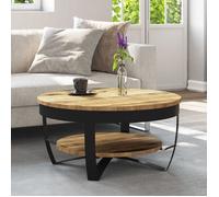vidaXL Table basse 244675 Bois massif de manguier brut 65 x 32 cm