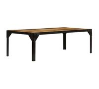 vidaXL Table basse Bois massif de manguier brut et acier 110 cm