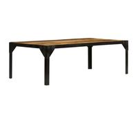 vidaXL Table basse Bois massif de manguier brut et acier 110 cm Marron