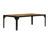 Vidaxl Table Basse Bois Massif De Manguier Brut Et Acier 110 Cm Marron