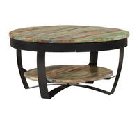 vidaXL Table basse en bois massif de récupération 65 x 32 cm Multicolore G