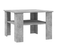 vidaXL Table Basse, Bout de Canapé avec Étagère, Table d'Appoint Salon Salle de Séjour Intérieur, Moderne, Gris Béton Bois d’Ingénierie
