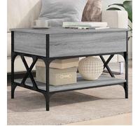 vidaXL Table basse Sonoma gris 70 x 50 x 50 cm, bois d'ingénierie et métal