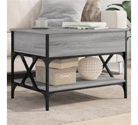 vidaXL Table basse Sonoma gris 70 x 50 x 50 cm, bois d'ingénierie et métal
