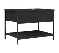 Vidaxl Table Basse Noir 70x50x50 Cm Bois D'ingénierie Et Métal Multicolore