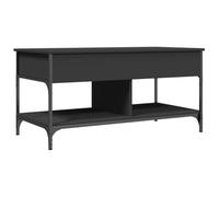 vidaXL Table Basse, Bout de Canapé avec Pieds Réglables, Table d'Appoint Salon Salle de Séjour Intérieur, Moderne, Noir Bois d'Ingénierie et Métal