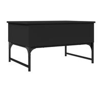 Vidaxl Table Basse Noir 70x50x40 Cm Bois D'ingénierie Et Métal Multicolore