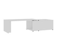 vidaXL Table Basse, Bout de Canapé, Table d'Appoint, Meuble de Salon Salle de Séjour Intérieur, Scandinave, Blanc Bois d’Ingénierie