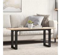 vidaXL Table basse Cadre en O 3282667 Bois de pin 110x40x45 cm Marron G