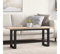 Table Basse Cadre en Y Table d'Appoint Salon Bois de Pin Massif et Acier vidaXL