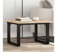 Table Basse Cadre en Y Table d'Appoint Salon Bois de Pin Massif et Acier vidaXL