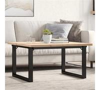 vidaXL Table basse Cadre en Y – Table d'appoint salon bois de pin massif et acier