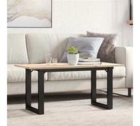 vidaXL Table basse Cadre en Y Table d'appoint salon Bois de pin massif et acier