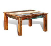 vidaXL Table basse carrée Bois de récupération