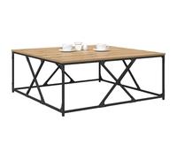 vidaXL Table basse Chêne artisanal Bois d'ingénierie 100x100x40 cm Robuste, assemblage facile
