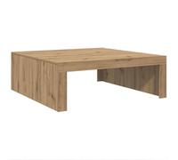 vidaXL Table basse chêne artisanal 100x100x35 cm en bois d'ingénierie