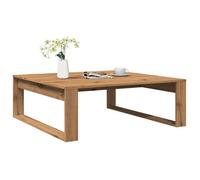 vidaXL Table basse chêne artisanal en bois d'ingénierie 100x100x35 cm 856691