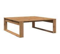 vidaXL Table basse chêne artisanal en bois d'ingénierie 100x100x35 cm 856691