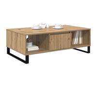 vidaXL Table basse Chêne Artisanal 104 x 60 x 35 cm Bois d'ingénierie – Moderne pour salon