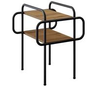 vidaXL Table Basse Chêne Artisanal 40 x 40 x 51 cm Bois d'ingénierie, Table Basse stylée, rectangulaire, Design Moderne, Facile à Nettoyer, 2 Niveaux, Bois Composite, Meuble Pratique