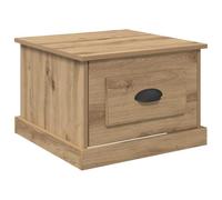 vidaXL Table Basse chêne Artisanal 50 x 50 x 35 cm Bois d'ingénierie, Table Basse Carrée Élégante, Rangement Durable, Mobilier Contemporain Multi-Usage pour Décor à Domicile