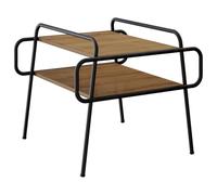 vidaXL Table Basse Chêne Artisanal 50 x 50 x 51 cm Bois d'ingénierie, Table Basse stylée, rectangulaire, Design Moderne, Facile à Nettoyer, 2 Niveaux, Bois Composite, Meuble Pratique