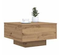 vidaXL Table Basse Chêne Artisanal 55 x 55 x 31 cm Bois d'ingénierie, Table Basse Moderne, Salon Élégant, LED Bas, Mobilier d'intérieur Multifonctionnel, Centre Élégant