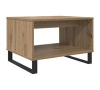 vidaXL Table Basse chêne Artisanal 60 x 50 x 40 cm Bois d'ingénierie, Table Basse rectangulaire contemporaine, Rangement Multifonction, Design léger, élégant et Gain de Place
