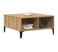 vidaXL Table basse Artisan en chêne 60x60x30 cm – design contemporain, rangement ouvert