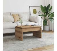 vidaXL Table basse chêne artisanal 68 x 50 x 38 cm Bois d'ingénierie