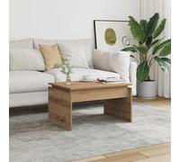 vidaXL Table basse chêne artisanal 68 x 50 x 38 cm Bois d'ingénierie