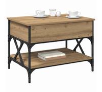 Table basse convertible - vidaXL - Chêne artisanal - Bois d'ingénierie - 70x50x50 cm - Plateau relevable