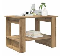vidaXL Table Basse Chêne Artisanal 72 x 50 x 50 cm Bois d'ingénierie, Table Basse rectangulaire stylée, Surface Moderne pour Salon, Bois résistant, Accent Contemporain