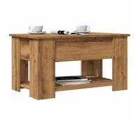 vidaXL Table basse chêne artisanal 79×49×41 cm bois d'ingénierie dessus relevable 856929