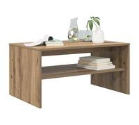 vidaXL Table Basse Chêne Artisanal 80 x 50 x 40 cm Bois d'ingénierie, Table Basse Tendance pour Salon, Design rectangulaire en Bois, pièce maîtresse décorative, Pratique pour Tous